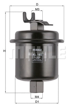 Kuro filtras MAHLE KL 185