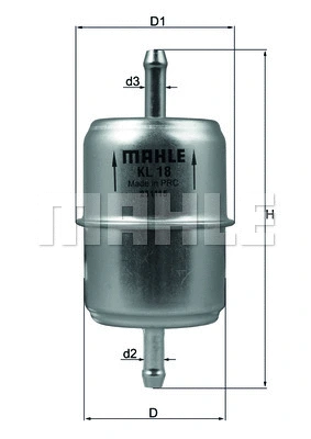 Kuro filtras MAHLE KL 18 OF