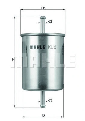Kuro filtras MAHLE KL 2