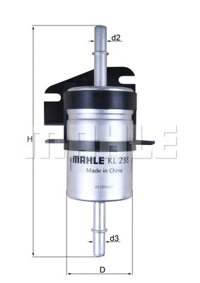 Kuro filtras MAHLE KL 238