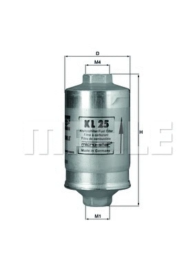 Kuro filtras MAHLE KL 25