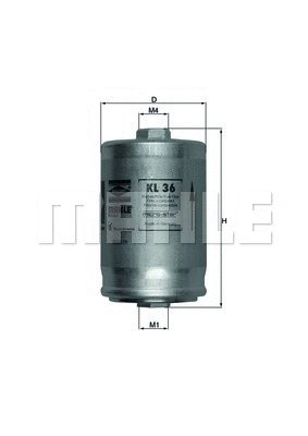 Kuro filtras MAHLE KL 36