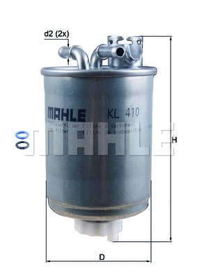 Kuro filtras MAHLE KL 410D