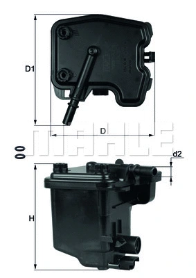 Kuro filtras MAHLE KL 431D