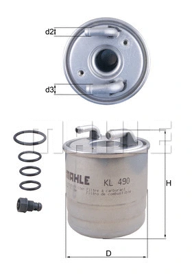 Kuro filtras MAHLE KL 490D