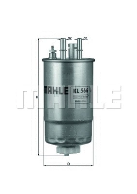 Kuro filtras MAHLE KL 566