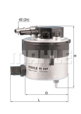 Kuro filtras MAHLE KL 569