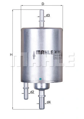 Kuro filtras MAHLE KL 571