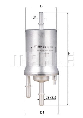 Kuro filtras MAHLE KL 572