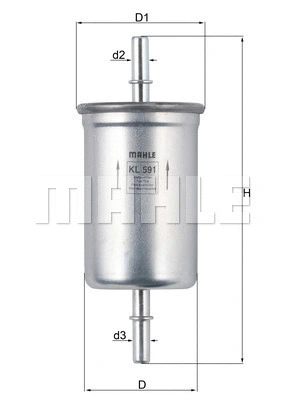 Kuro filtras MAHLE KL 591