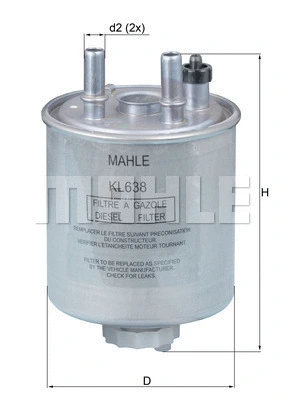 Kuro filtras MAHLE KL 638