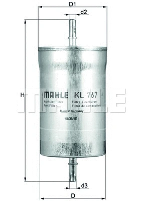 Kuro filtras MAHLE KL 767