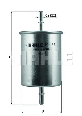 Kuro filtras MAHLE KL 79