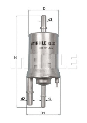 Kuro filtras MAHLE KL 871