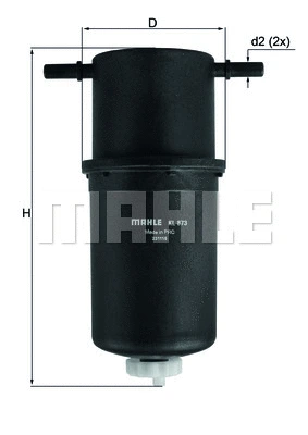 Kuro filtras MAHLE KL 873