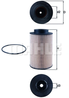 Kuro filtras MAHLE KX 191/1D