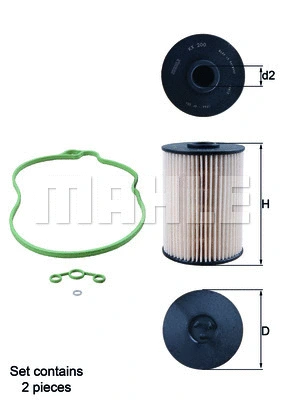 Kuro filtras MAHLE KX 200D/S
