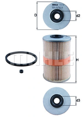 Kuro filtras MAHLE KX 204D