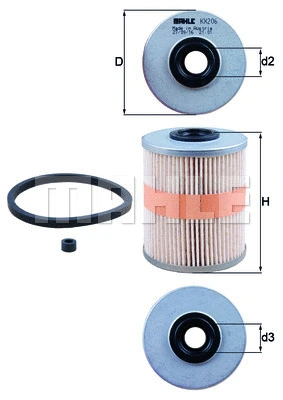 Kuro filtras MAHLE KX 206D