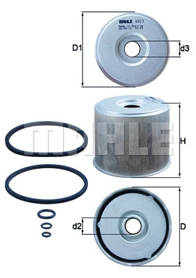 Kuro filtras MAHLE KX 23D