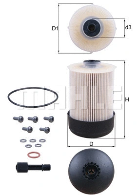 Kuro filtras MAHLE KX 338/22D