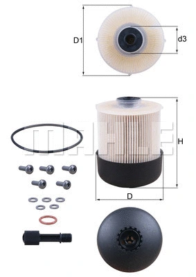 Kuro filtras MAHLE KX 338/28D