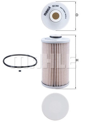 Kuro filtras MAHLE KX 344D