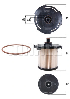 Kuro filtras MAHLE KX 387D