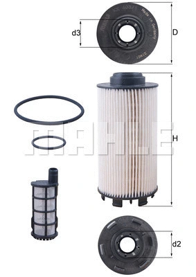 Kuro filtras MAHLE KX 403/1KIT