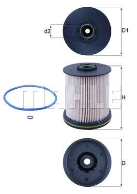 Kuro filtras MAHLE KX 491/1D