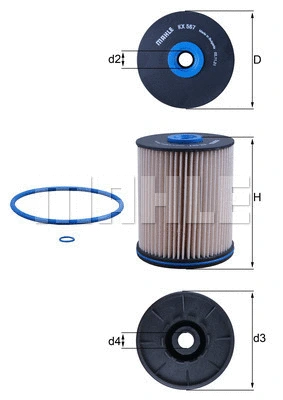 Kuro filtras MAHLE KX 567D