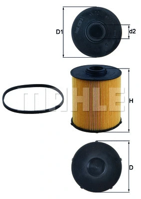 Kuro filtras MAHLE KX 70D