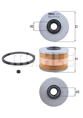Kuro filtras MAHLE KX 79D