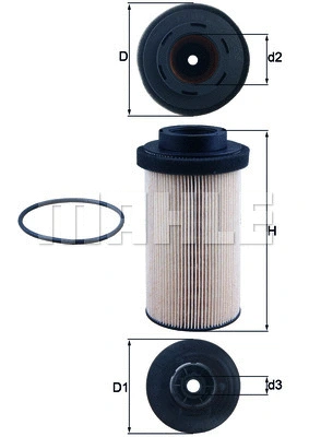 Kuro filtras MAHLE KX 80/1D