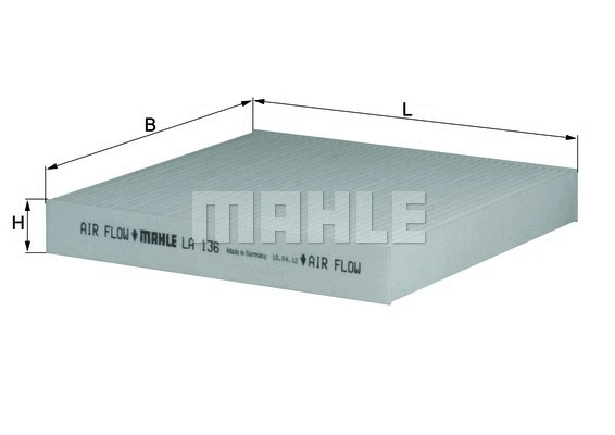 Salono filtras MAHLE LA 136