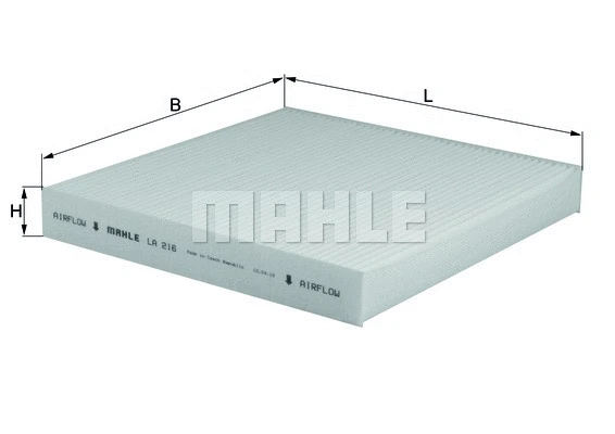 Salono filtras MAHLE LA 216