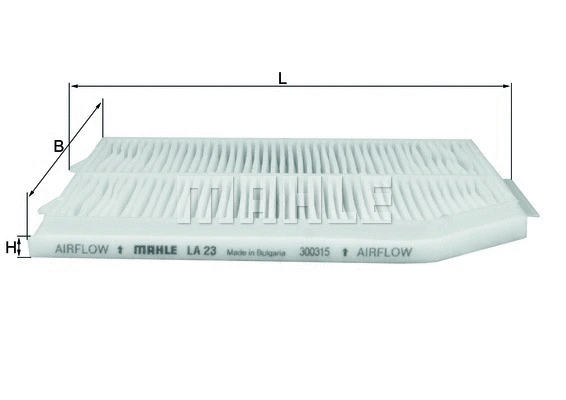 Salono filtras MAHLE LA 23