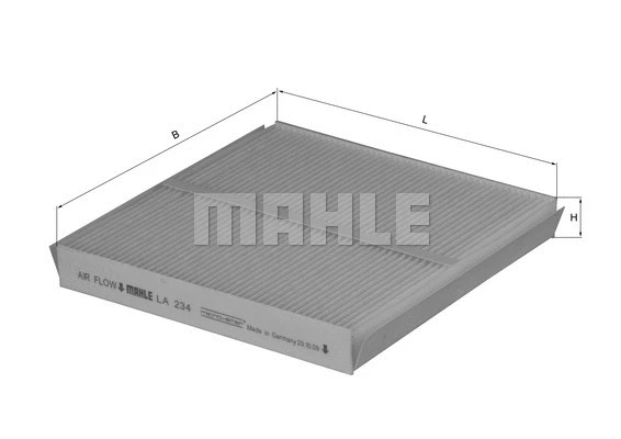 Salono filtras MAHLE LA 234