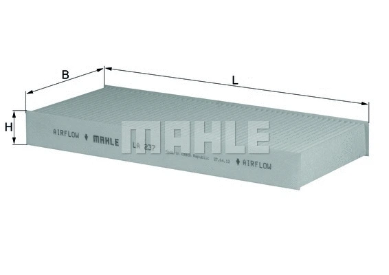 Salono filtras MAHLE LA 237