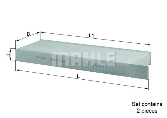 Salono filtras MAHLE LA 428/S