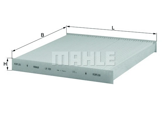 Salono filtras MAHLE LA 430