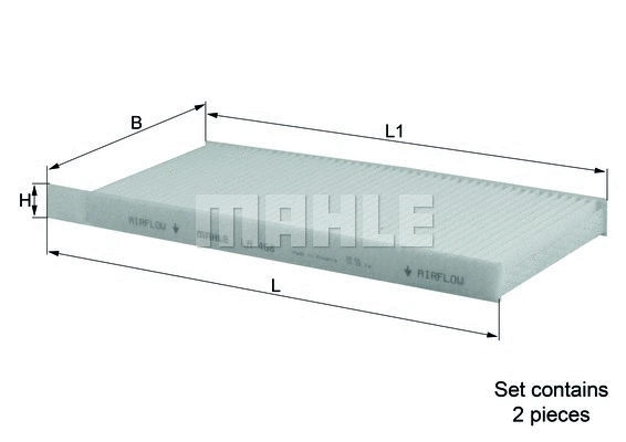 Salono filtras MAHLE LA 468/S