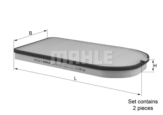 Salono filtras MAHLE LA 613/S