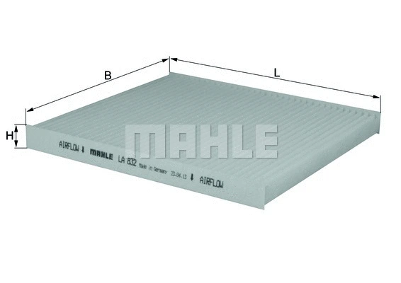 Salono filtras MAHLE LA 832