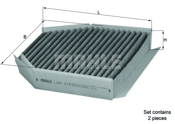 Salono filtras MAHLE LAK 278/S