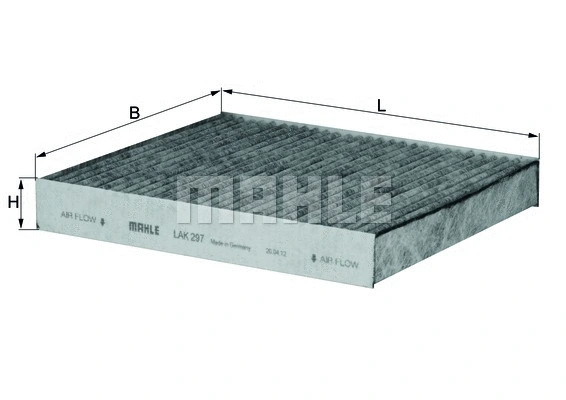 Salono filtras MAHLE LAK 297