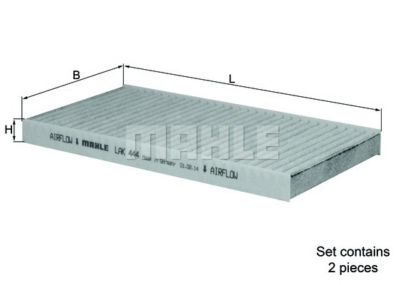 Salono filtras MAHLE LAK 444/S