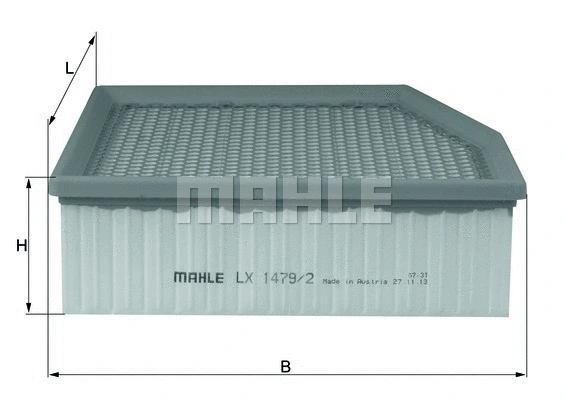 Oro filtras MAHLE LX 1479/2
