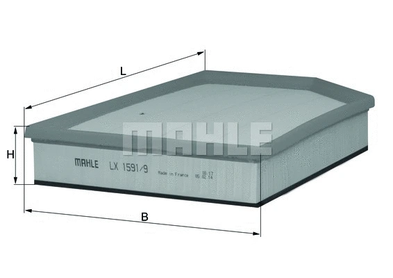 Oro filtras MAHLE LX 1591/9