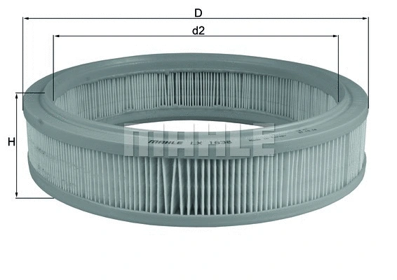 Oro filtras MAHLE LX 1638
